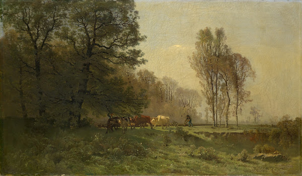 Landscape with Ploughing Farmers