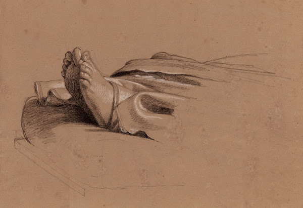 Etude de pieds pour la Mort de la Vierge 1831 1839