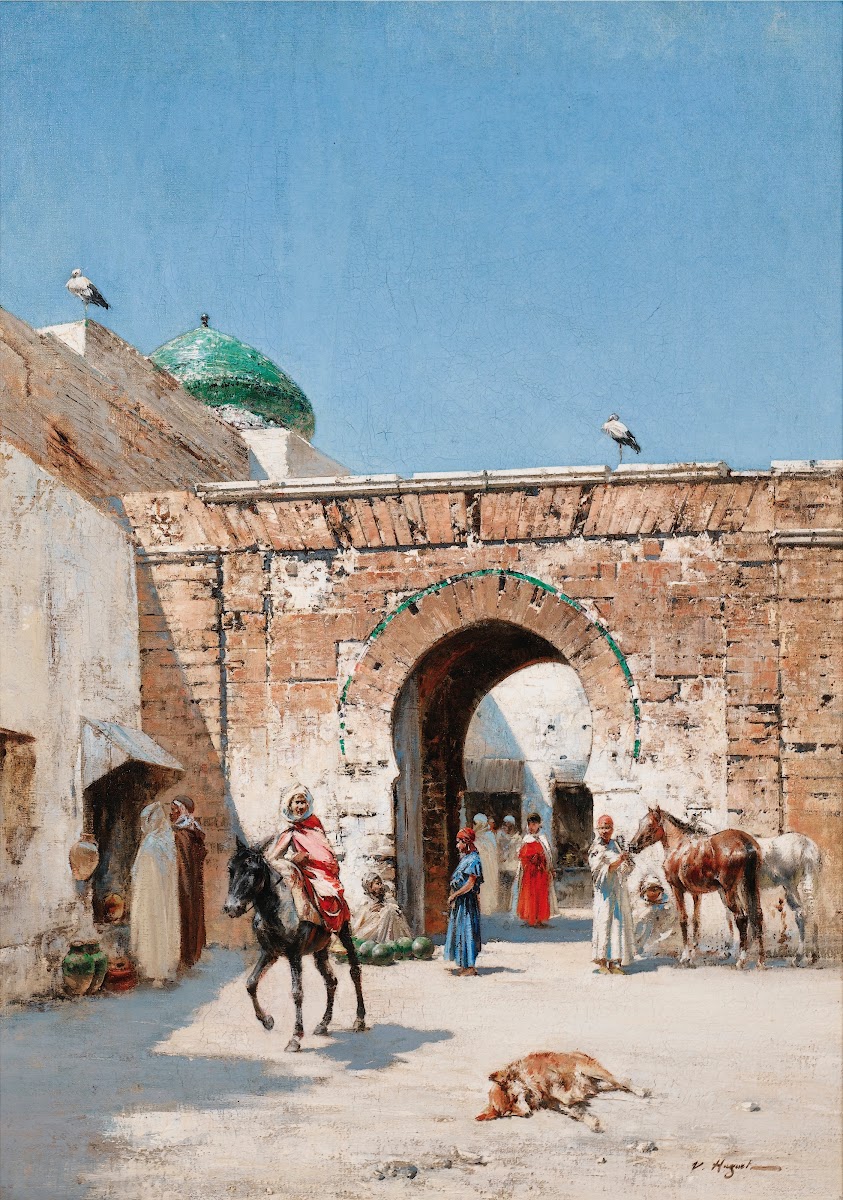 Horseman At The Door Of A North AfricanTown