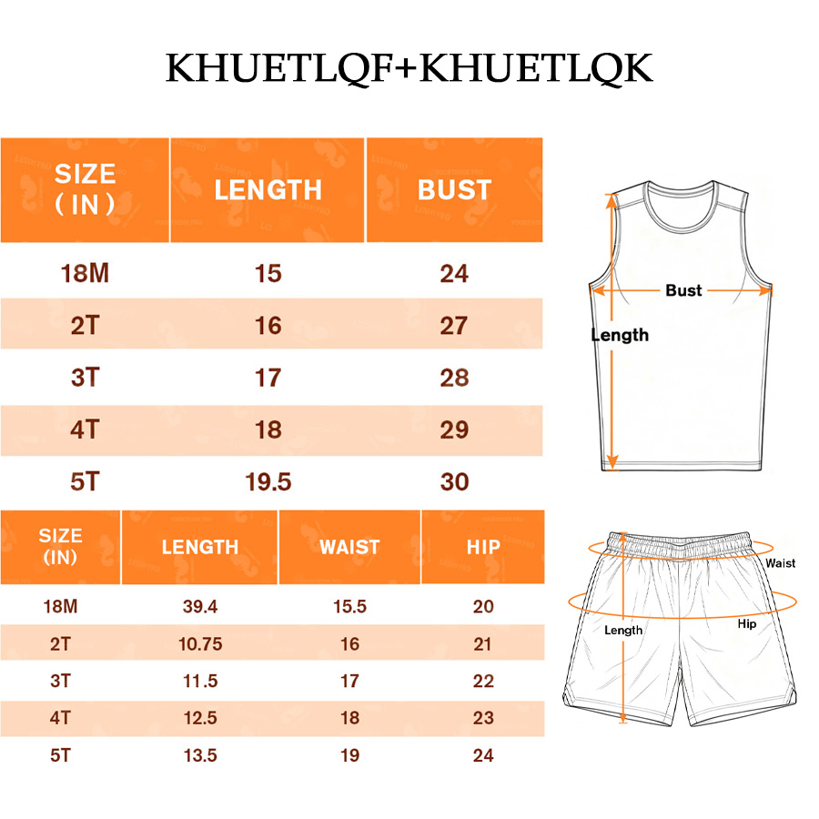 AOP KHU Children's Basketball Suit+KHU Children's Basketball Pants