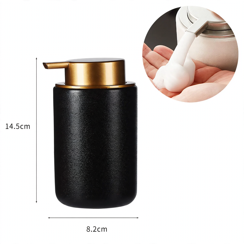Ceramic soap dispenser with pump