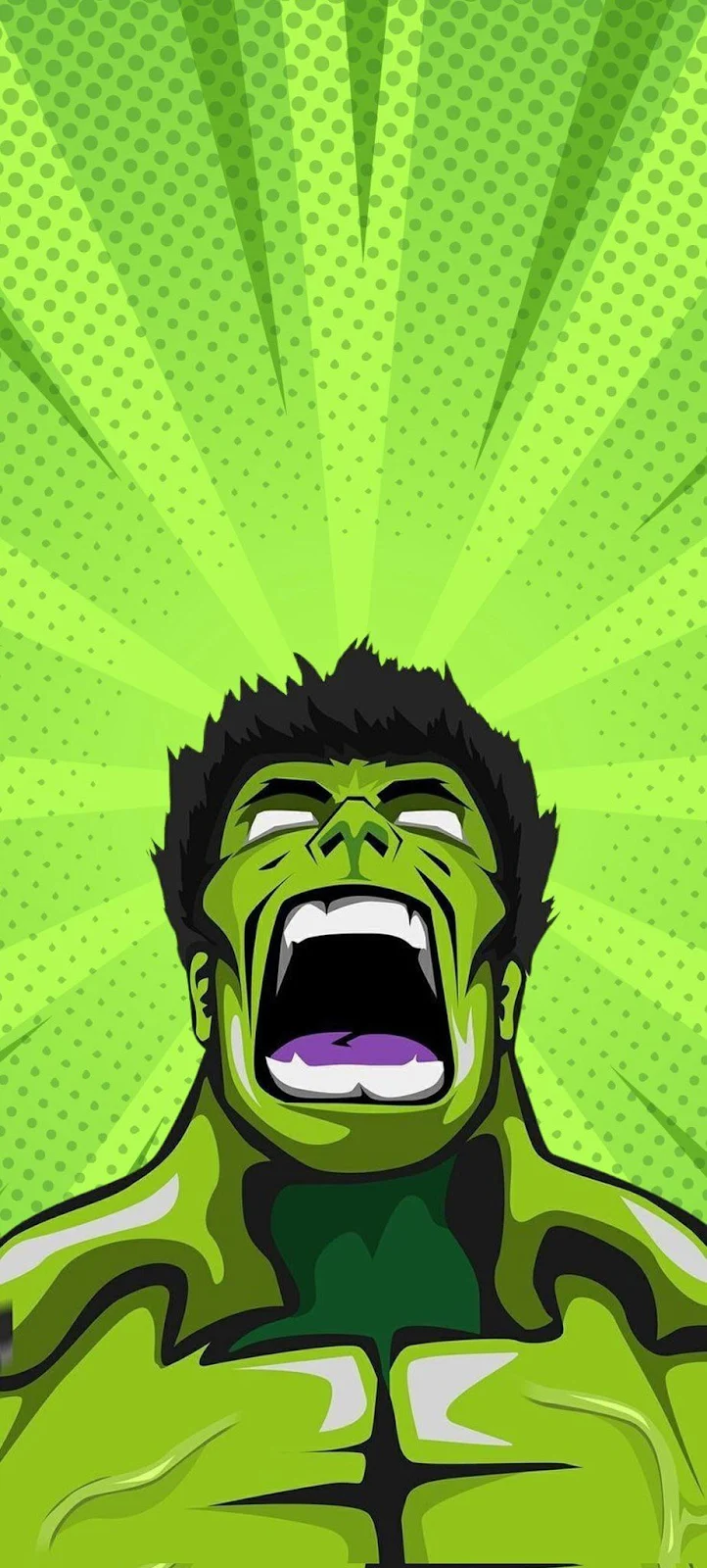 The Incredible Hulk Roaring - Comic Book Art iPhone Wallpaper (924x2048)