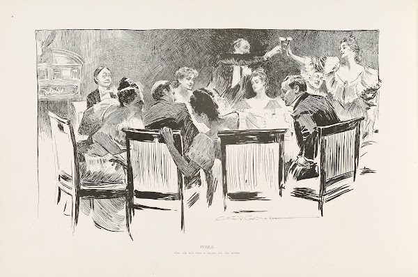 Puzzle  Find the man who is paying for the dinner 1896