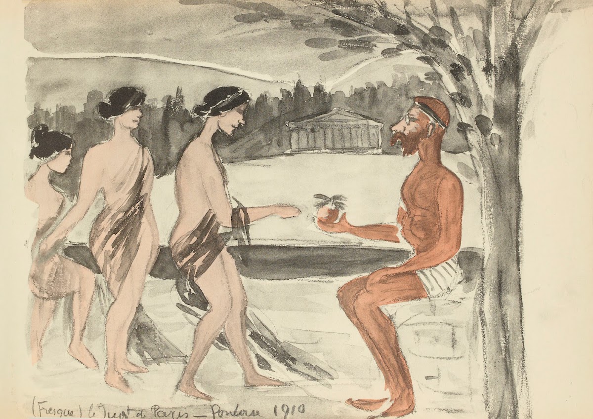 Frise sur le mur à Pontoise 1921