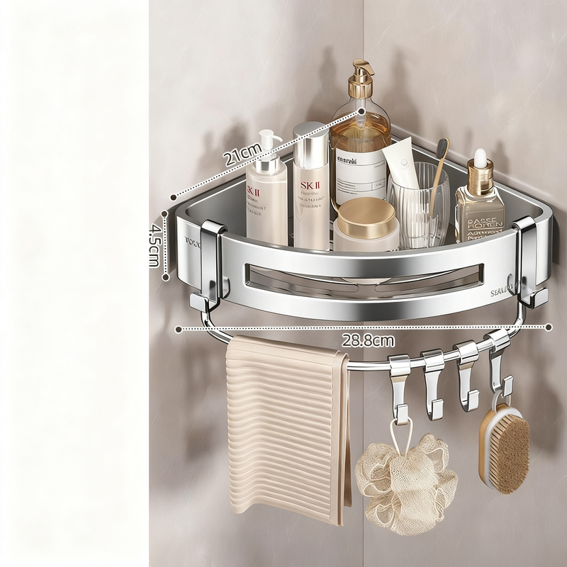 Stainless Steel Corner Basket for Bathroom and Shower