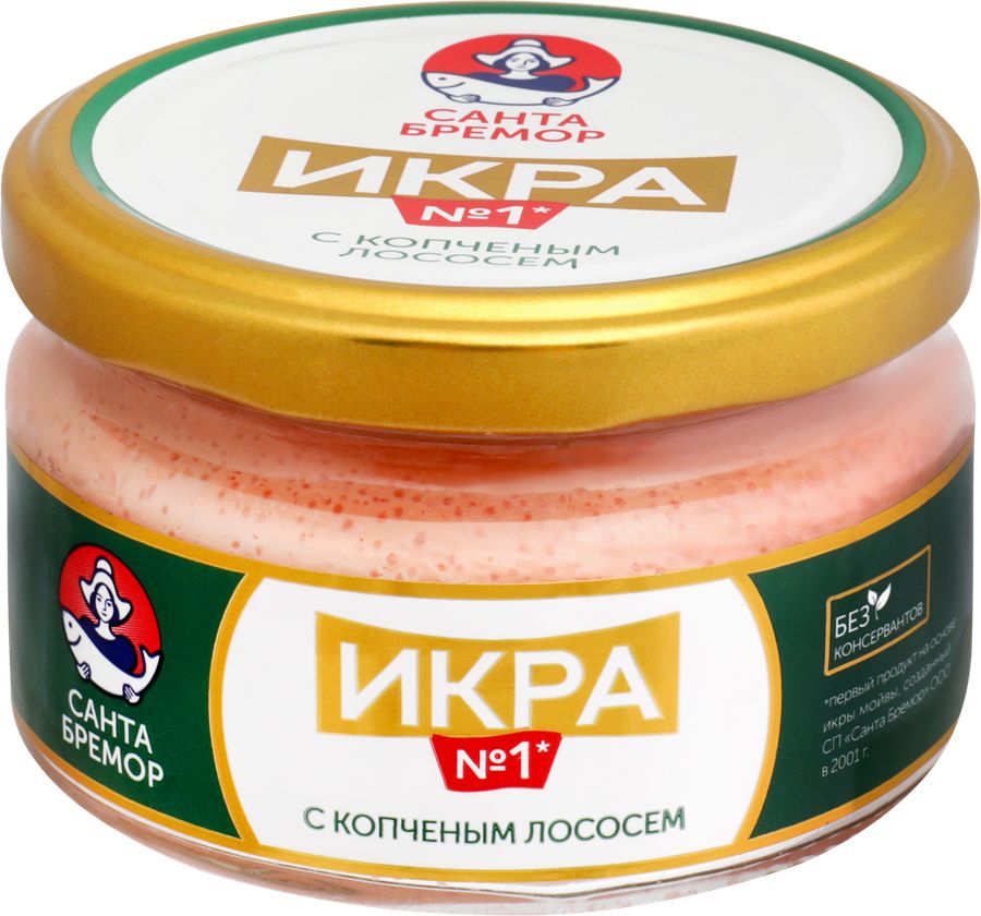 Икра делекатесная мойвы с копченым лососем 180гр. ст/твист