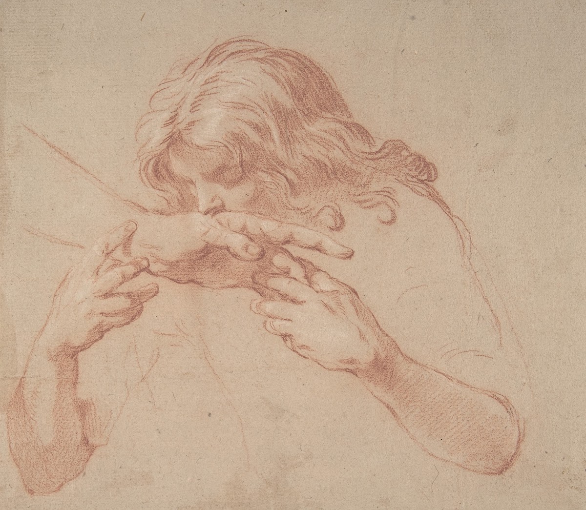 Youth Kissing an Outstretched Hand 16841764