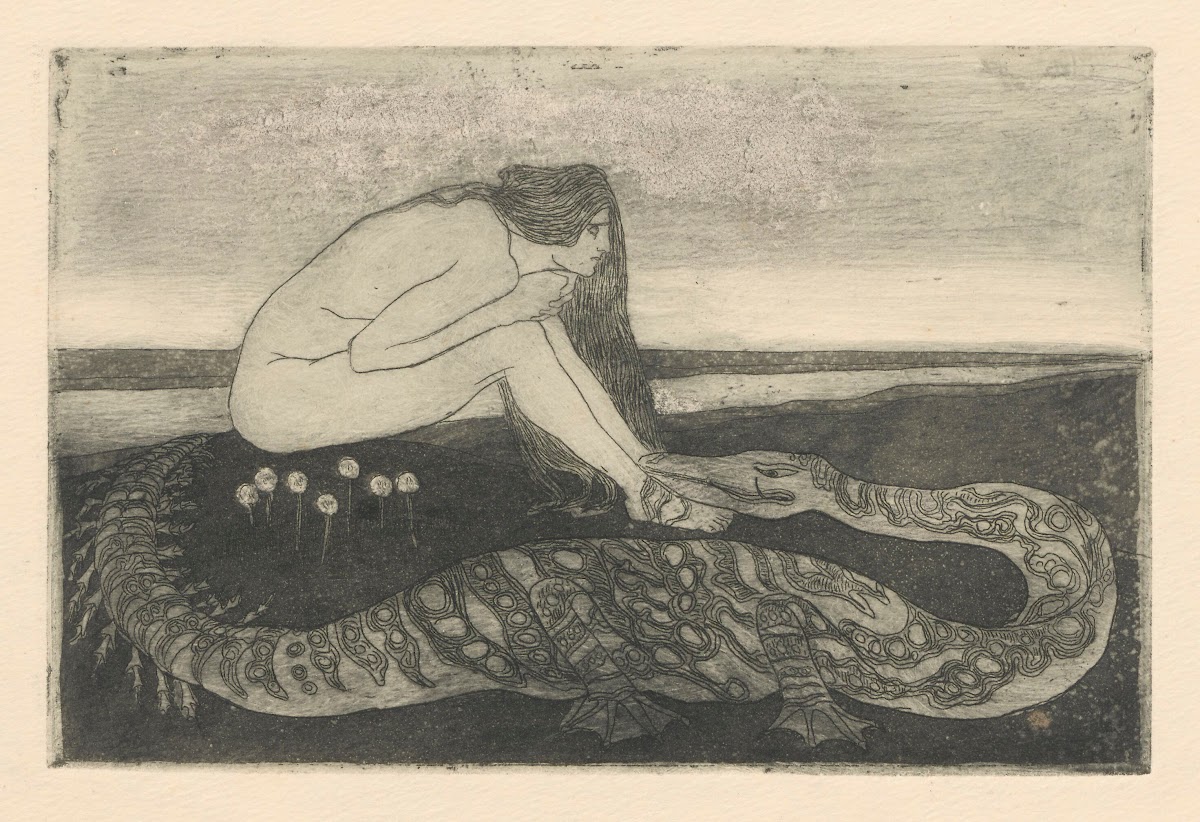 Woman and dragon 1910