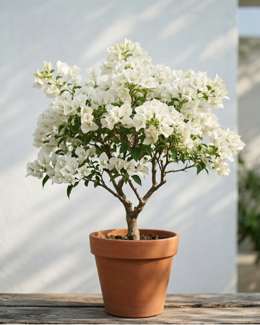 Imported Flame White Bougainvillea Plant — view 2