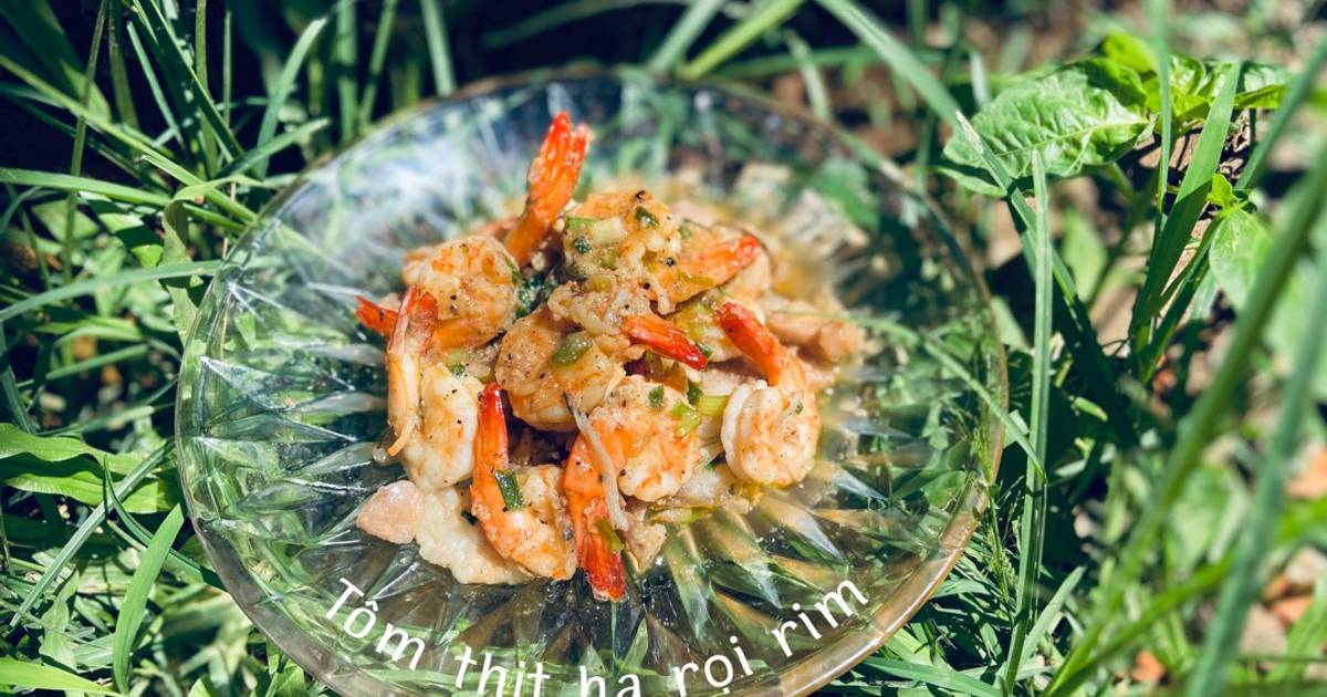 Tôm thịt ba rọi rim