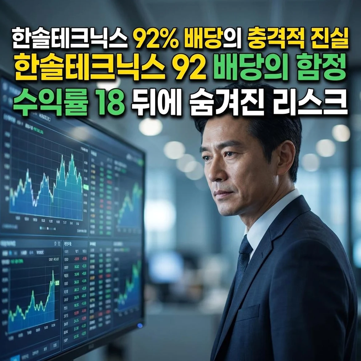 한솔테크닉스 92% 배당 수익률? 초보자가 100% 손해 보는 숫자 너머의 진실