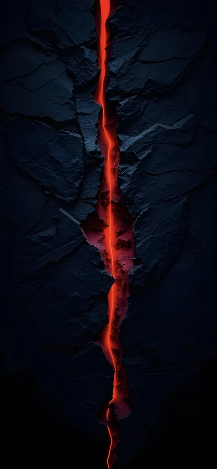 Bright Lava Rift Wall - Dramatic Concept Art iPhone Wallpaper (998x2160)