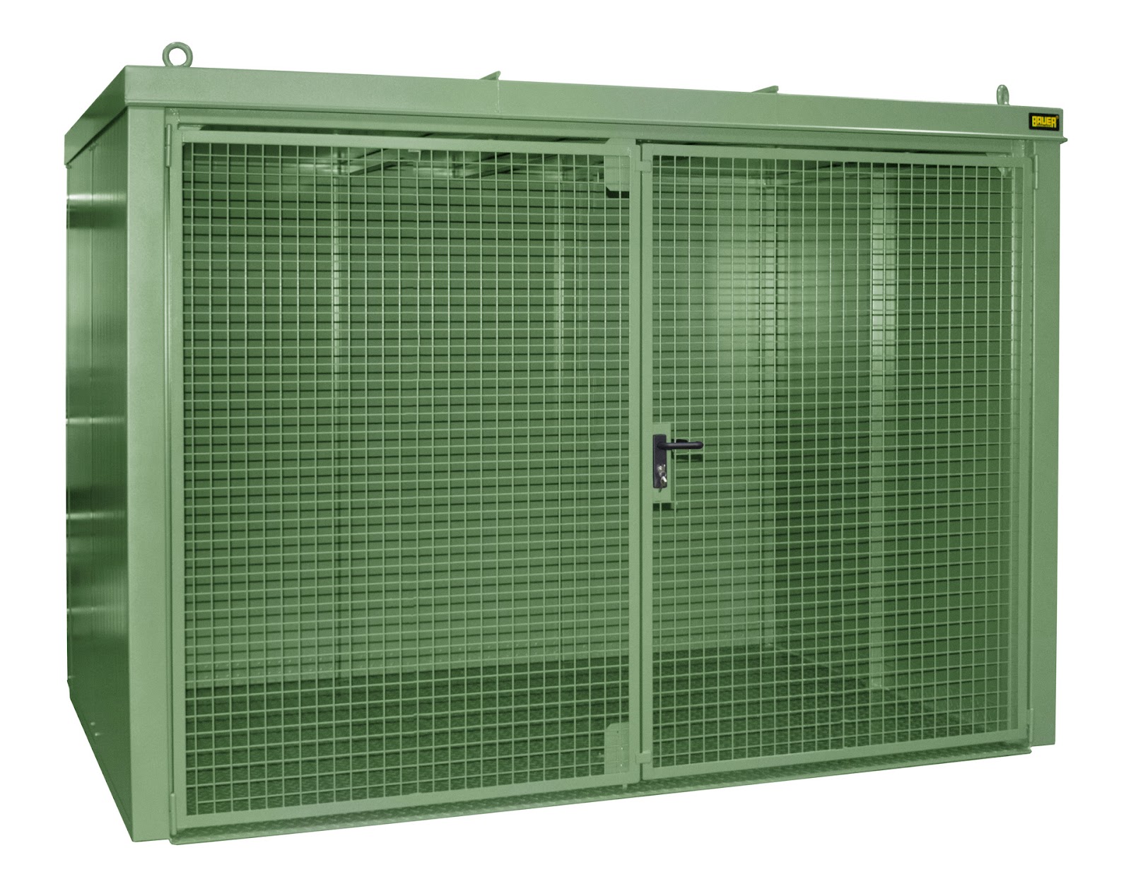 Gasflessen-container GFC-B M5, gelakt, Resedagroen