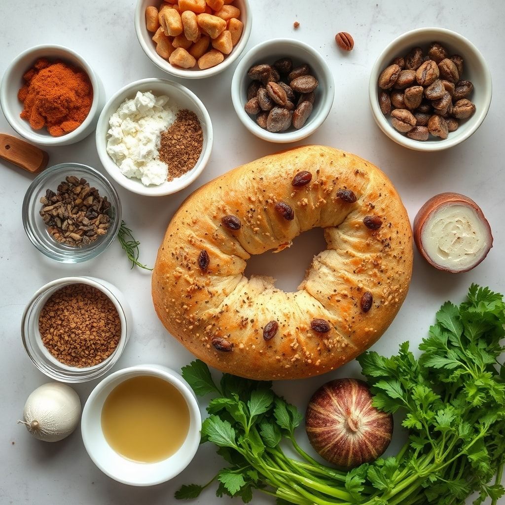 Ingredients for Homemade Cinnamon Raisin Bagels Recipe for Easy Breakfast (No Yeast, 30-Minute)