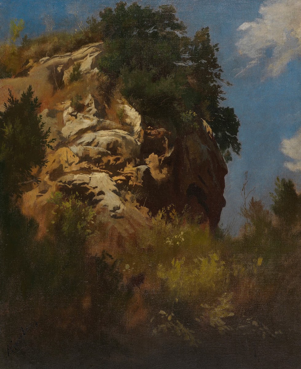 Landschaft Felsgestein 1857 58