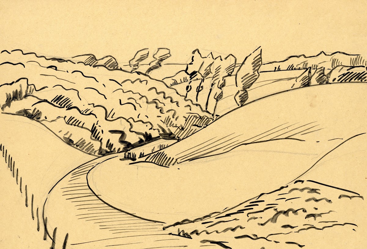 Landschap in inkt 1919