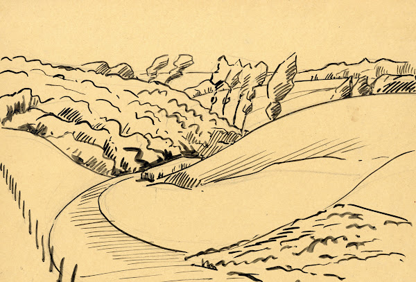 Landschap in inkt 1919