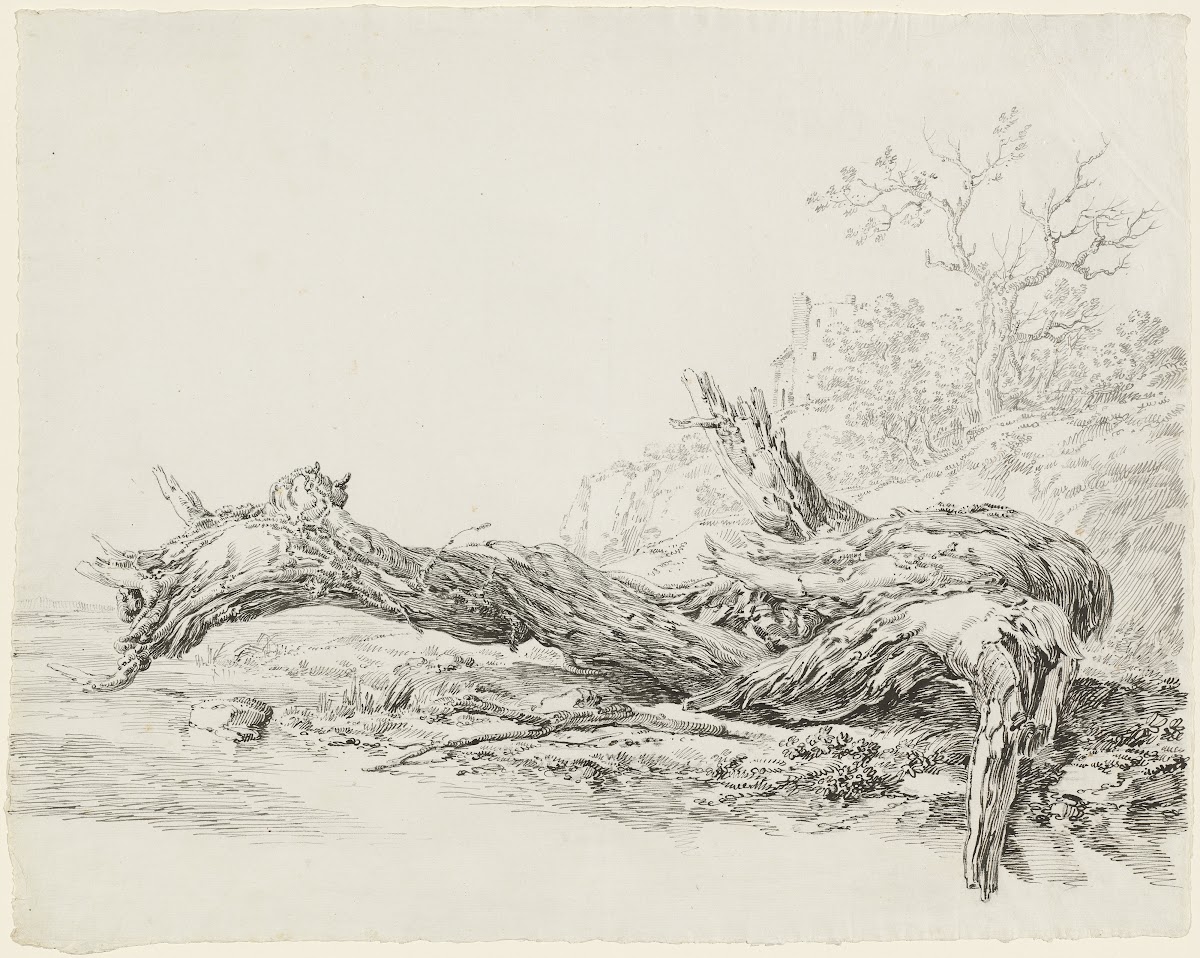 An Ancient Tree Fallen Beside a Stream c 1814