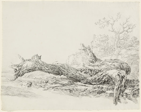 An Ancient Tree Fallen Beside a Stream c 1814