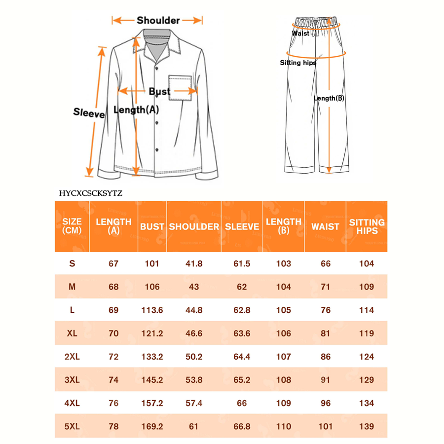 AOP Long-sleeved and long-pants pajama set