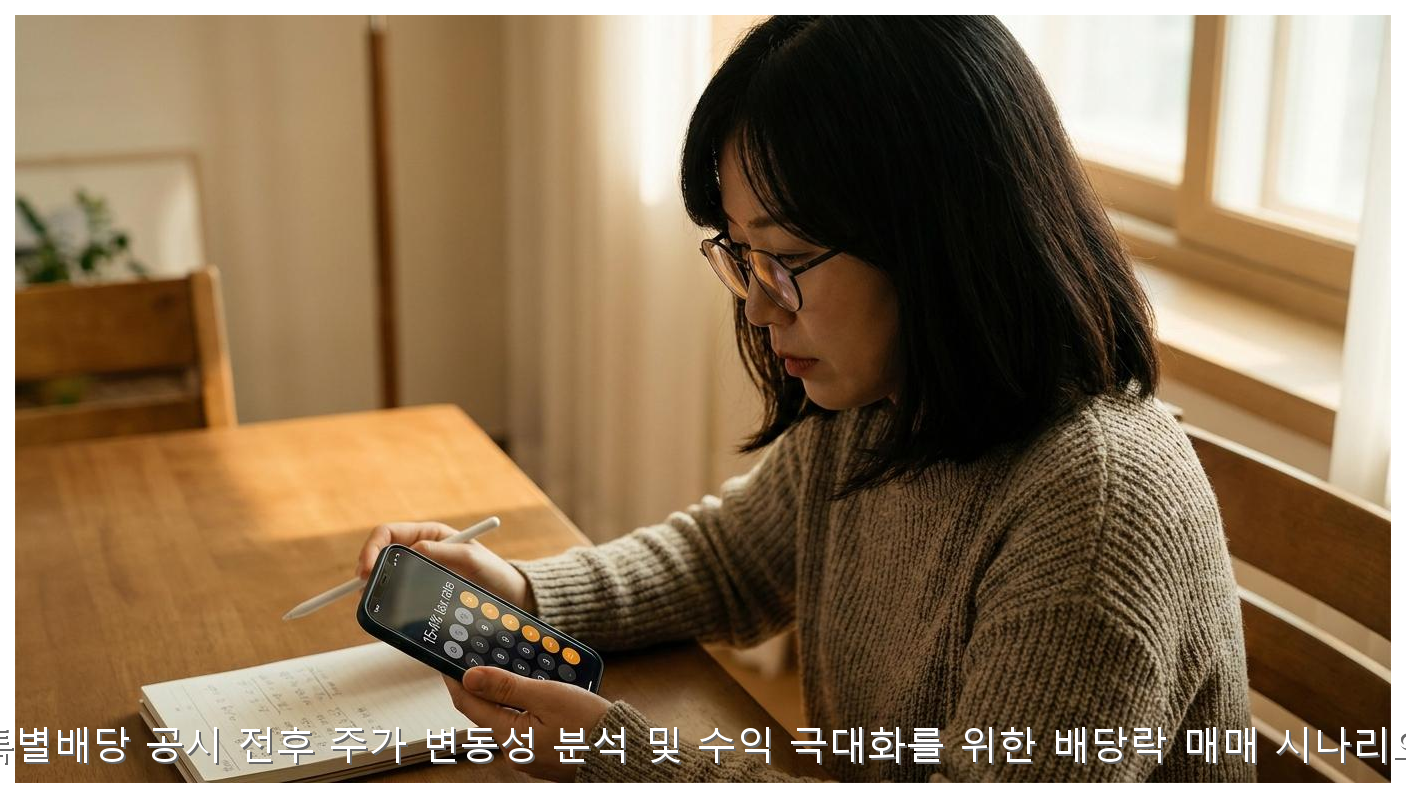 특별배당 공시 전후 주가 변동성 분석 및 수익 극대화를 위한 배당락 매매 시나리오 핵심 안내 및 분석 인포그래픽 (7)