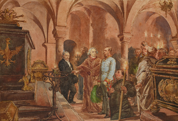The Emperor in Front of the Sarcophagus of John III Sobieski in Saint Leonards C
