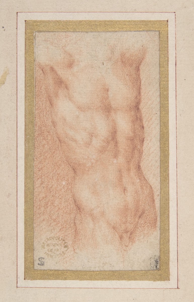 Male Nude Torso with Raised Arms ca 152224