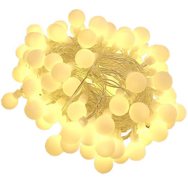 LED string lights with balls for atmospheric decoration