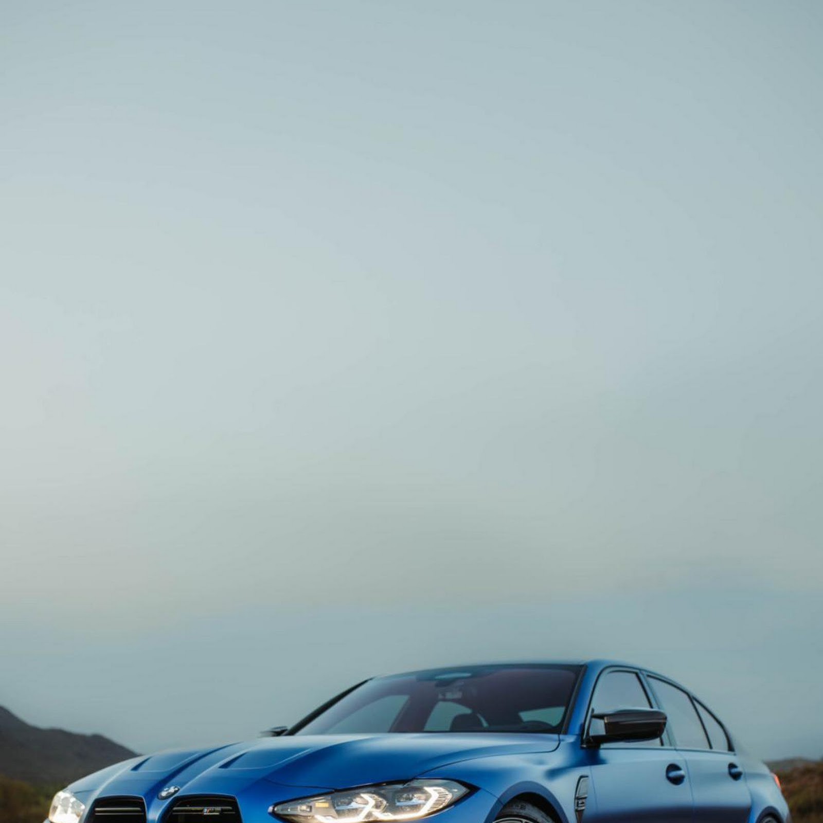 Download Matte Blue BMW M3 Competition Full HD iPhone