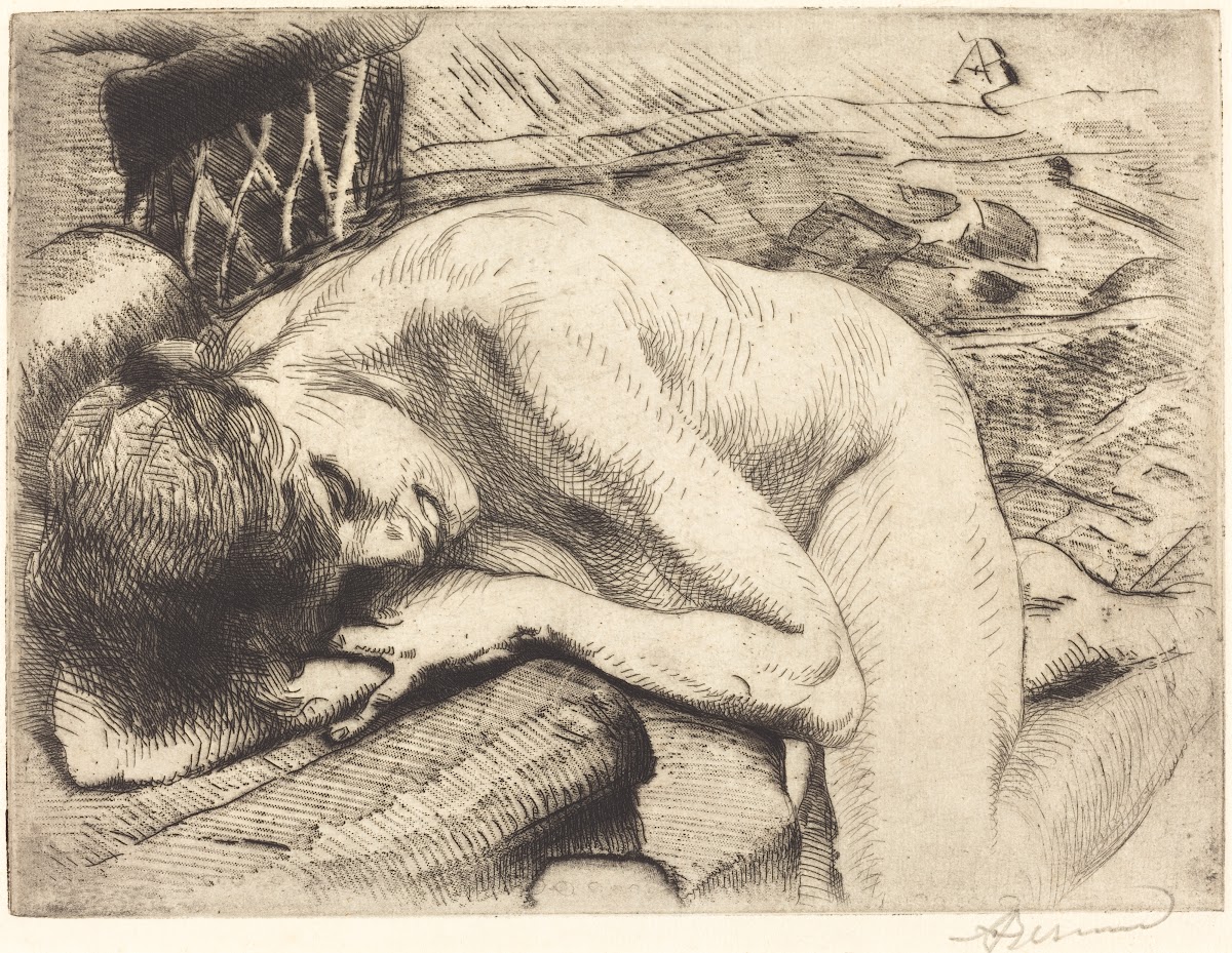 Model Asleep on the Floor Le modèle endormi à terre 1885