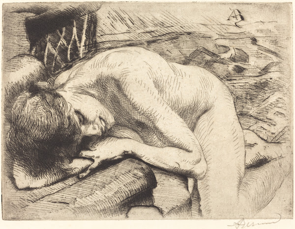 Model Asleep on the Floor Le modèle endormi à terre 1885