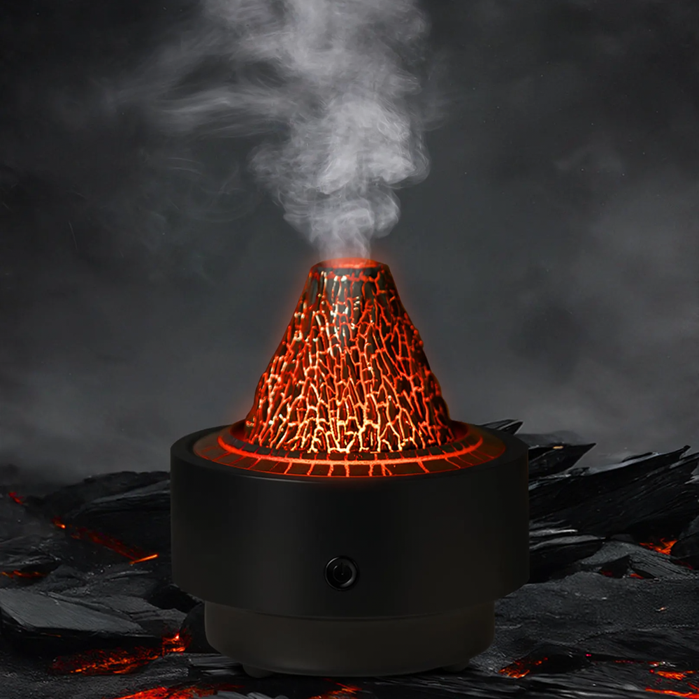 Volcano Aroma Diffuser with Flame Effect, 0.5 L