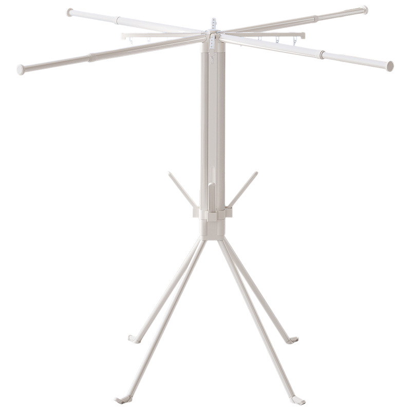 Collapsible drying rack with 4 extendable rods