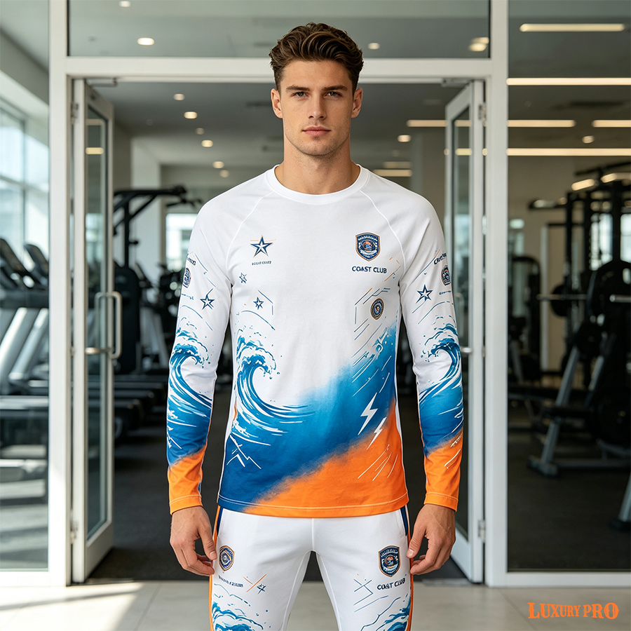 AOP A-line sleeve long-sleeved shirt