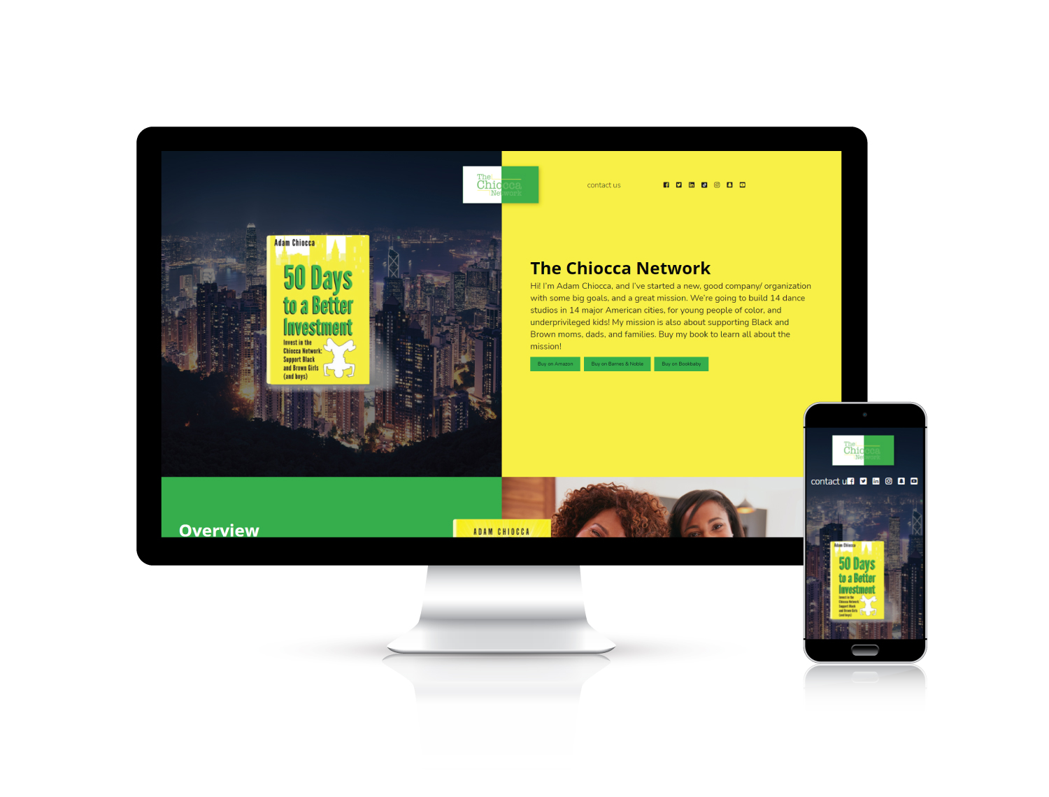 Chiocco Network website design portfolio project