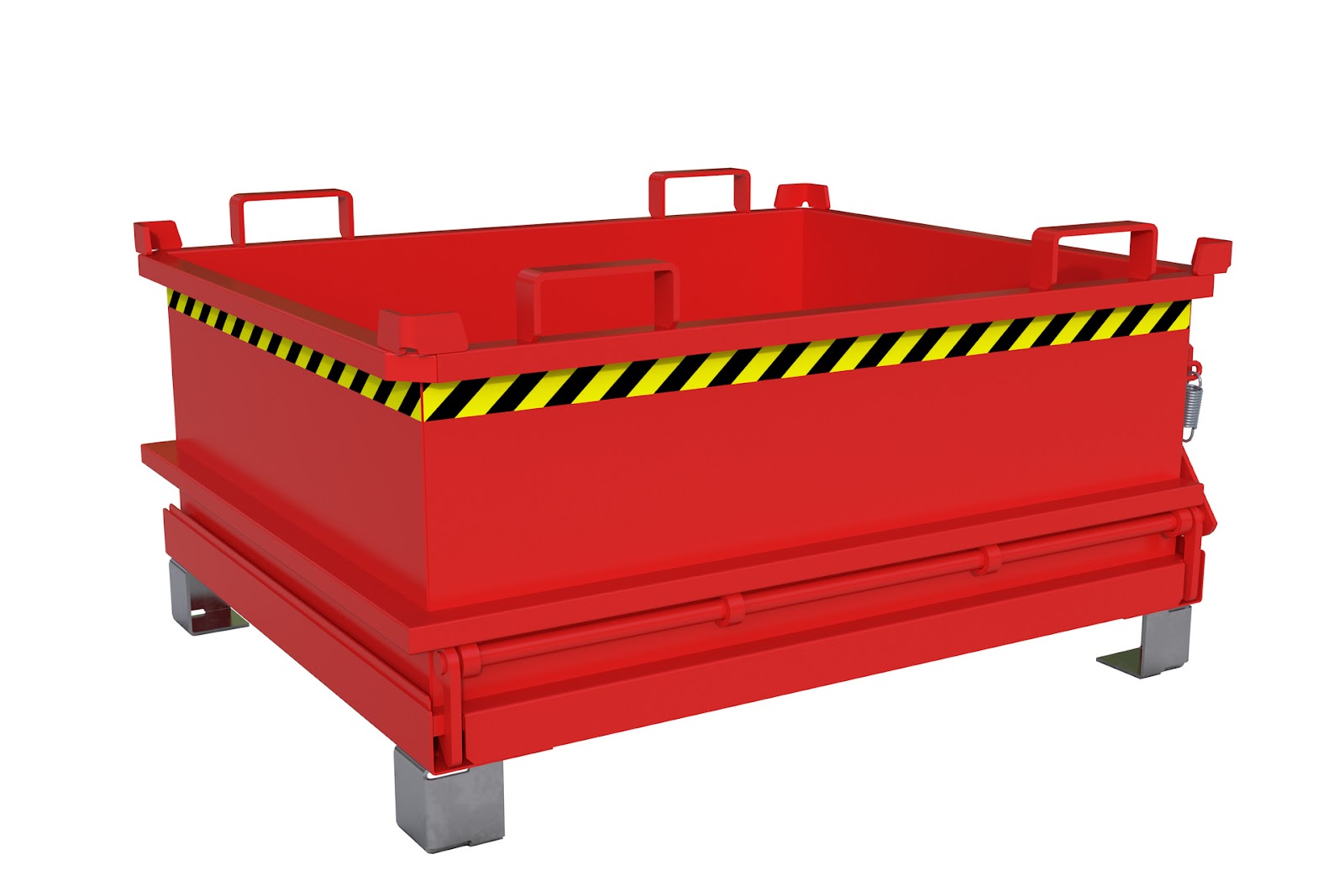 Mini-Bodemklepcontainer MSB 400, gelakt, Vuurrood