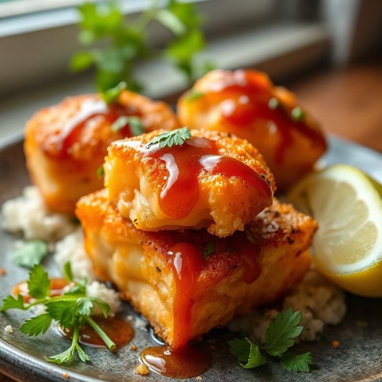 Bang Bang Salmon Bites Crispy & Spicy-Sweet – Easy Homemade Crispy Snack finished