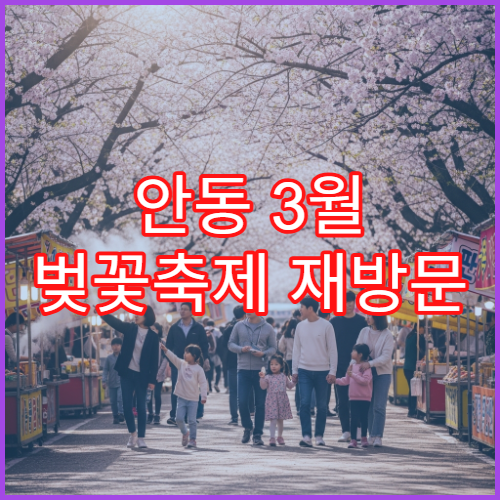 안동 3월 벚꽃축제 재방문 이유 솔직 후기 평일 vs 주말
