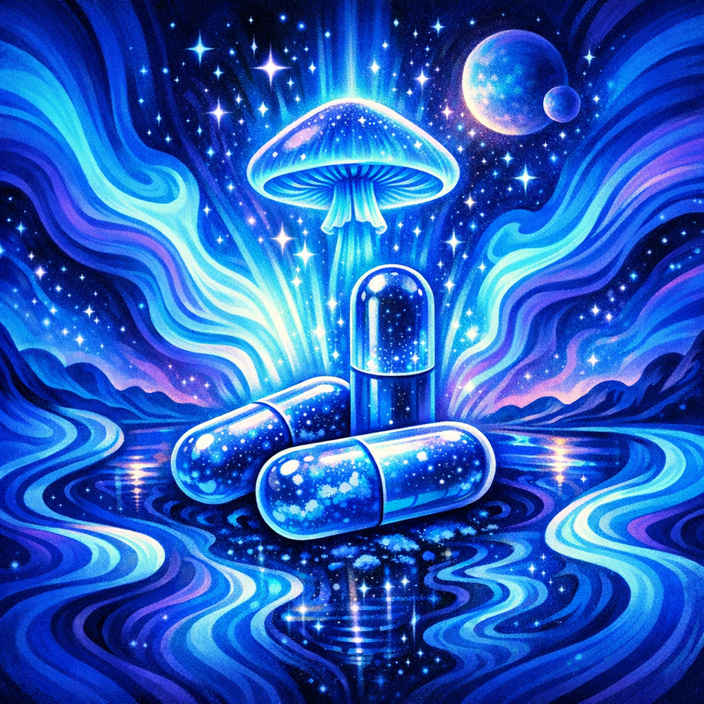 psilocybin capsules lifestyle and creative everyday culture