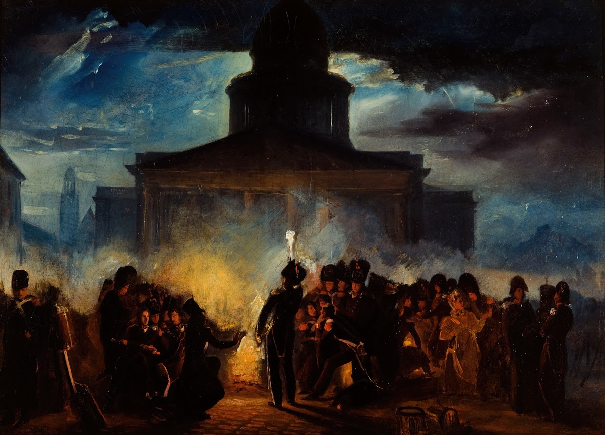 Bivouac place du Panthéon dans la nuit du 22 au 23 décembre 1830 1830