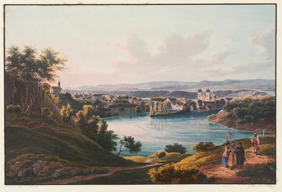 Vue du Couvent de Rheinau Canton de Zurich