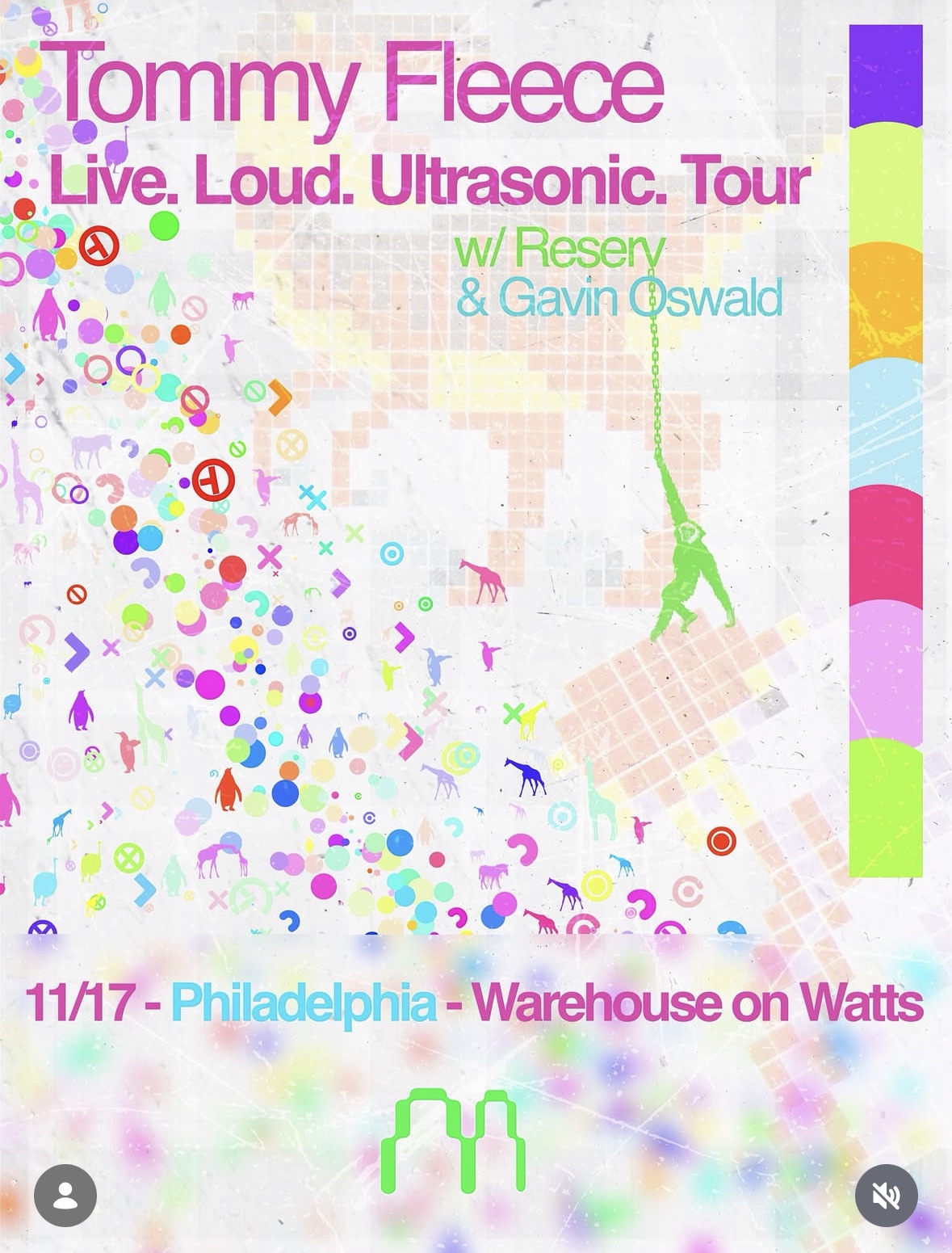Flyer for Tommy Fleece Live, Loud, Ultrasonic, Tour