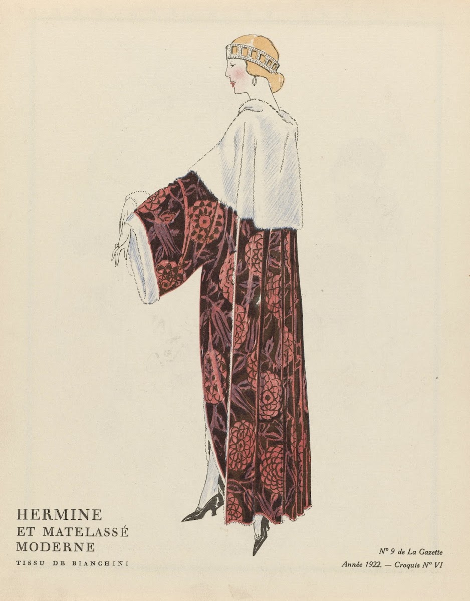 Hermine et matelassé moderne Tissu de Bianchini 1922