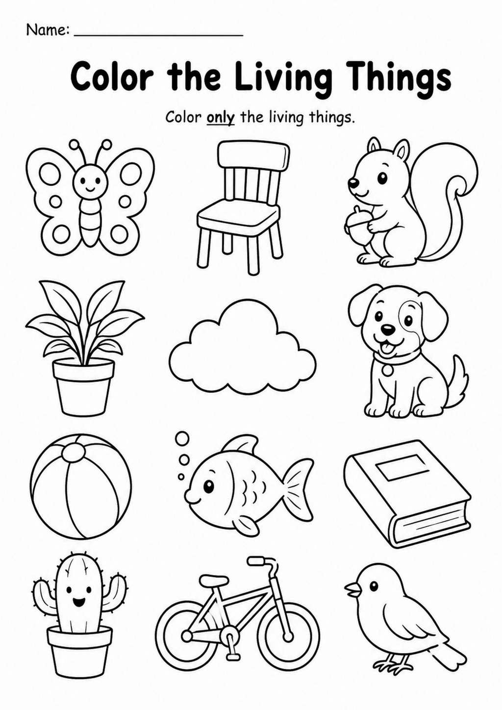Color the Living Things