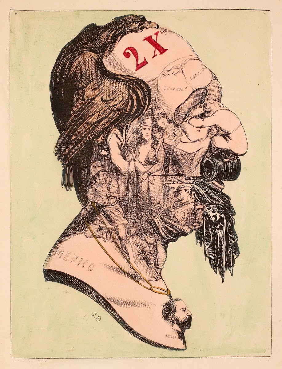 Portrait de profil de Napoléon III à la façon