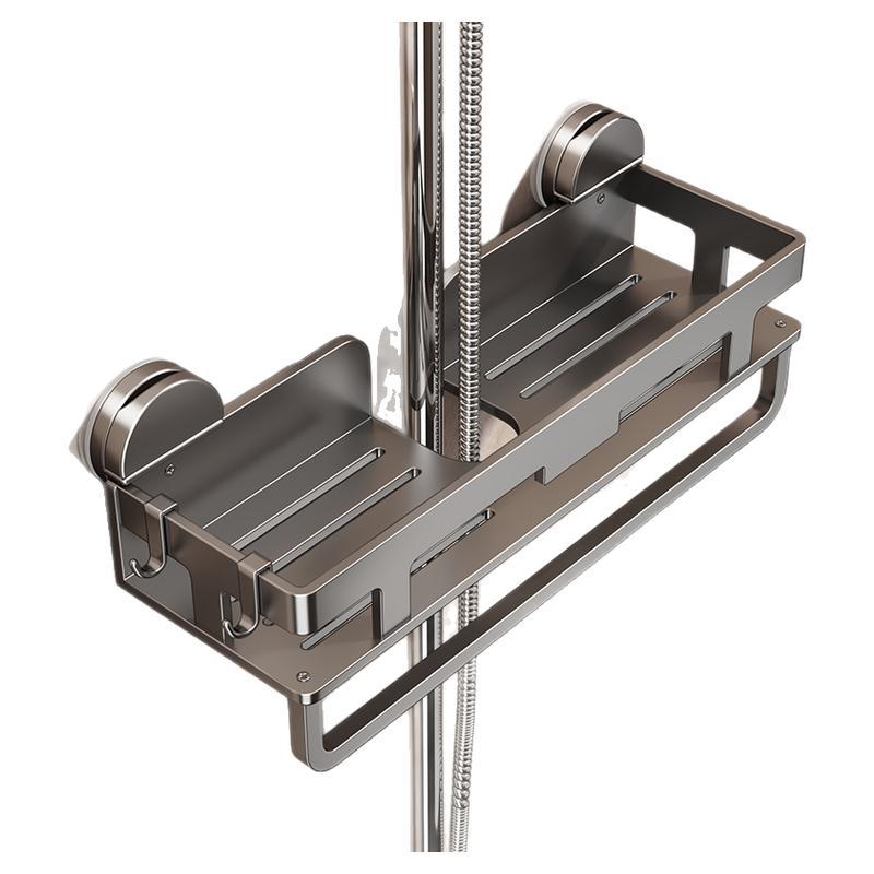 Shower shelf with suction cup or wall mounting
