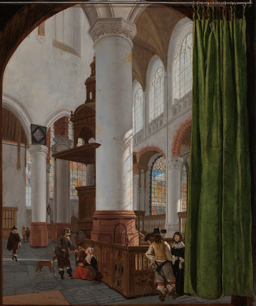 Interior of the Oude Kerk in Delft 1654