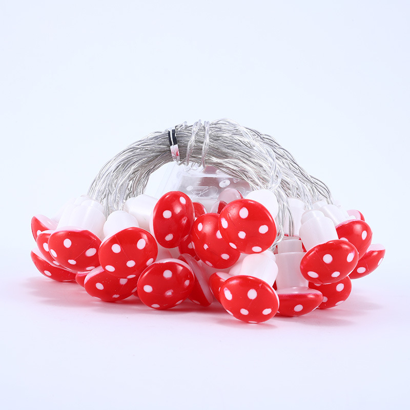 LED Mushroom Light String, 1.5 m to 6 m