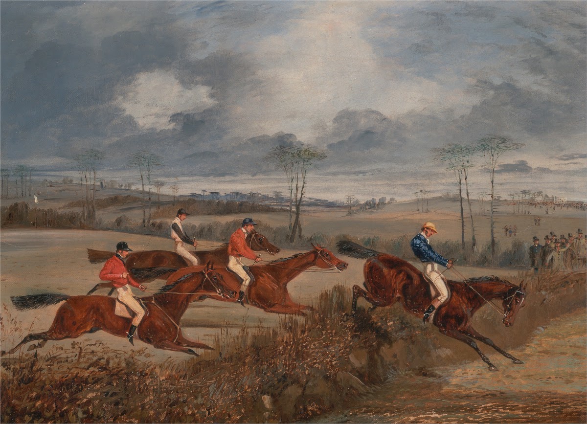 Scenes from a steeplechase Taking a Hedge ca 1845