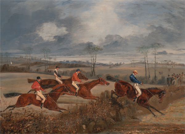 Scenes from a steeplechase Taking a Hedge ca 1845